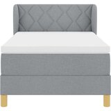 vidaXL Krevet s oprugama i madracem krem 90x200 cm Svjetlosiva | shoptok.hr