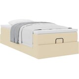  Otomanski okvir kreveta s madraca krem 80x200cm od tkanine | shoptok.hr