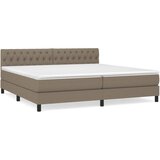  Krevet s oprugama i madracem smeđesivi 200x200 cm od tkanine | shoptok.hr