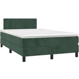 Box spring krevet s madracem tamnozeleni 120x200 cm baršunasti | shoptok.hr