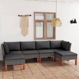 The Living Store Vrtna sedežna garnitura z blazinami 6-delna poli ratan siva - Vrtna Sedežna Garnitura, (21481630) | Shoptok.si