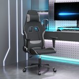 vidaXL Okretna igraća stolica od tkanine crna i svjetlosiva | shoptok.hr