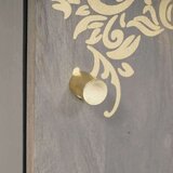 vidaXL Kopalna stenska omarica Siva 38 x 33 x 48 cm Trden mangov les | Shoptok.si