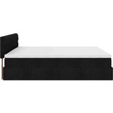 vidaXL Otomanski posteljni okvir z vzmetnico črn 200x200 cm blago | Shoptok.si