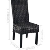 vidaXL Jedilni stoli 4 kosi črni Kubu ratan in mangov les | Shoptok.si