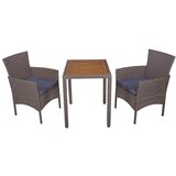 Garden Pleasure Tamno smeđi vrtni blagovaonski set od umjetnog ratana za 2 osobe Dakota – | shoptok.hr