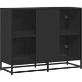  Komoda crna 94x35x76 cm od konstruiranog drva | shoptok.hr