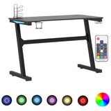  Igraći stol LED u obliku slova Z crni 110 x 60 x 75 cm | shoptok.hr