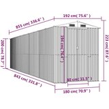  Vrtno spremište zeleno 192x855x223 cm od pocinčanog čelika | Eponuda.ba