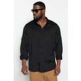 Trendyol plus size shirt - black - regular Cene