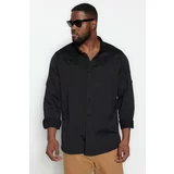 Trendyol Plus Size Shirt - Black - Regular