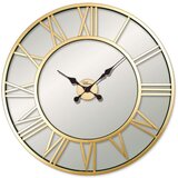 Wallity zidni sat retro metal roman numerals mirror, 76x76 cm, zlatne boje | ePonuda.com