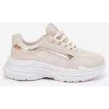 Boto Sneakers Women's Sports Shoes On Thick Sole Beige Lerila | shoptok.hr