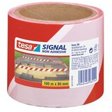 Tesa Opozorilni trak (100 m x 80 mm, belo-rdeče barve) | Shoptok.si