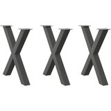vidaXL Noge blagovaonski stol X-oblika 3 kom 80x(72-73) cm čelik Cijene