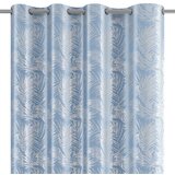  Curtain SILVERLEAVES color blue printed style glamor silver eyelets velvet 140x245 AmeliaHome | shoptok.hr