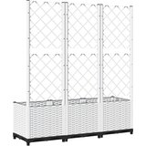  Vrtna sadilica s rešetkom bijela 120 x 40 x 136 cm PP | Eponuda.ba
