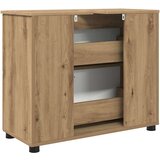 vidaXL Kopalniška omarica s predalom artisan hrast 76.5 x 35 x 64 cm | Shoptok.si