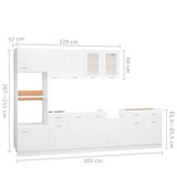  7-dijelni set kuhinjskih ormarića "Lyon" bijeli inženjerski drvo | shoptok.hr