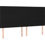 vidaXL Box spring postelja z vzmetnico črna 180x200 cm blago | Shoptok.si