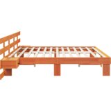  Konstrukcija postelje Rjava 180 x 200 cm Masivno borovo les, (5000126259) | Shoptok.si