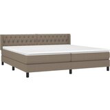  Krevet s oprugama i madracem smeđesivi 200x200 cm od tkanine | shoptok.hr