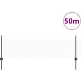 vidaXL Ograjne palice 11 kosov U-kanal siva 60 cm jeklo, Šesterokotna ograja siva 0.5x50 m jeklo | Shoptok.si