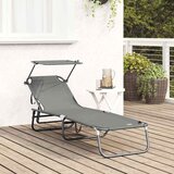  Sklopiva ležaljka za sunčanje Siva 190 x 57 x 81 cm oxford | shoptok.hr