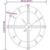  Zidni sat crni Ø 60 cm željezni | shoptok.hr