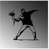 WALLXPERT Zidna dekoracija Banksy Metal 01, 69x70 cm, 1,5 mm, Crna | Eponuda.ba