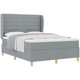 vidaXL Box Spring Krevet s Madracem Svjetlosiva 140x200 cm Tekstil | shoptok.hr