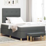  Krevet s opruga kutije Tamno siva 200 x 120 cm tkanina | shoptok.hr