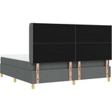Box Spring Krevet s Madracem &amp LED Tamno Siva 200x200 cm Tkanina | shoptok.hr