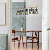 BRILO 4078-054 - Luster na sajli WOOD & STYLE 5xE27/60W/230V | Eponuda.com