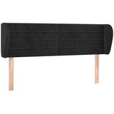 Uzglavlje s ušima crno 147x23x78/88 cm baršunasto | shoptok.hr