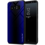 Cadorabo Ohišje, združljiv s Samsung - Stripe Optics v kobaltu vijolični - zaščitni pokrov iz silikona TPU in hrbta iz kaljenega stekla, (20571047) | Shoptok.si