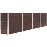 Maison Chic Dvignjeno Cvetlično korito - Cvetlični Lonec 320x40x77 cm pocinkano jeklo rjavo, (21790189) | Shoptok.si