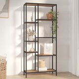 vidaXL Knjižni regal 80x30x180 cm jeklo in inženirski les | Shoptok.si