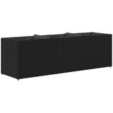  Vrtne sadilice s 3 posude 2 kom crne 90 x 20 x 40 cm poliratan | shoptok.hr