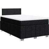  Krevet box spring s madracem crni 120 x 190 cm od tkanine Slike