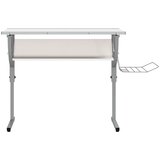  Radni stol bijelo-sivi 110x53x(58-87) konstruirano drvo i čelik | Eponuda.ba