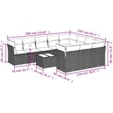  11-dijelni set vrtnih sofa od poliratana s jastucima smeđi | shoptok.hr