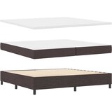  Krevet s opruga kutije Tamno smeđa 200 x 200 cm tkanina | shoptok.hr