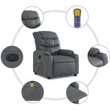  fotelja za odmor, siva, umjetna koža | shoptok.hr