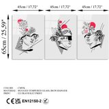 WALLXPERT dekorativna slika od kaljenog stakla (3 komada) uv 876 45 x 65 | ePonuda.com