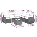  7-dijelni set vrtnih sofa svjetlosivi od poliratana | shoptok.hr