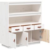  Visoka komoda bijela 100 x 40 x 108,5 cm od masivne borovine | Eponuda.com