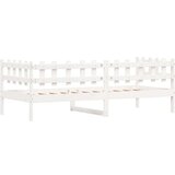  Dnevni ležaj bijeli 90 x 200 cm od masivne borovine | shoptok.hr