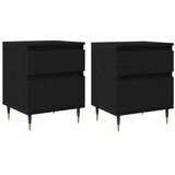  Noćni ormar 2 pcs Crni hrast 40 x 35 x 50 cm Konstruirano drvo | Eponuda.com