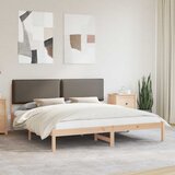  Krevetni okvir s tapiciranim uzglavljem Sivo-smeđa 180 x 200 cm | shoptok.hr